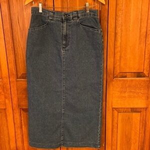 Lee At The Waist Maxi Pencil Jean Skirt Cotton/Polyester Size 10P Preowned